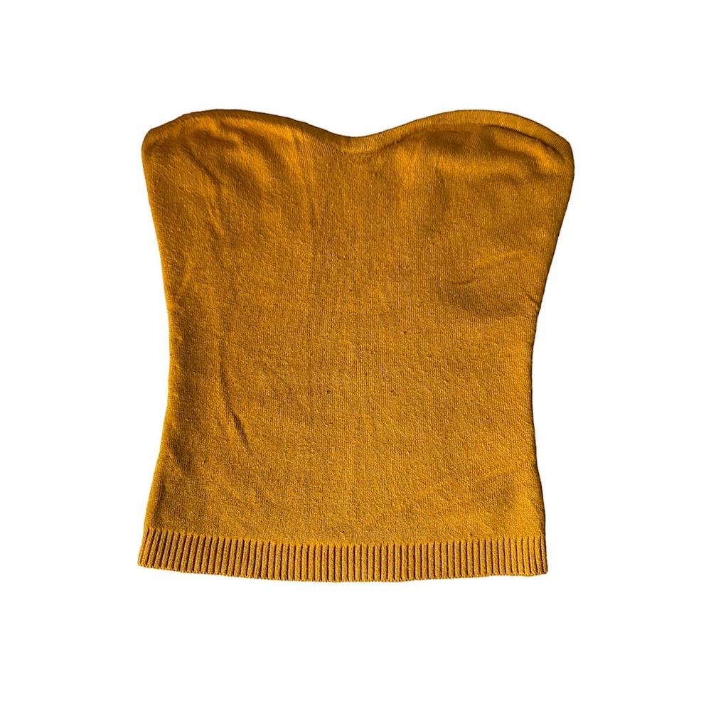 Express Yellow Knit Tube Top